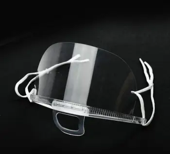 40pieces masca de catering transparent masca anti-ceață de protecție a mediului din plastic alimentar hotel bucătărie preveni saliva