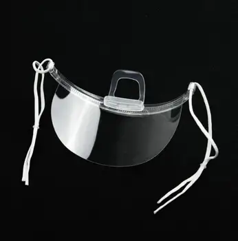 40pieces masca de catering transparent masca anti-ceață de protecție a mediului din plastic alimentar hotel bucătărie preveni saliva