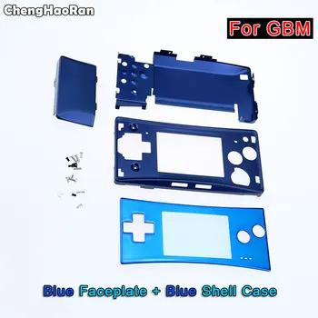 ChengHaoRan Carcasa de Metal Coajă de Caz pentru Nintendo Gameboy Micro Pentru GBM Fata Spate Capac Masca Baterie Titularul w/ Șurub