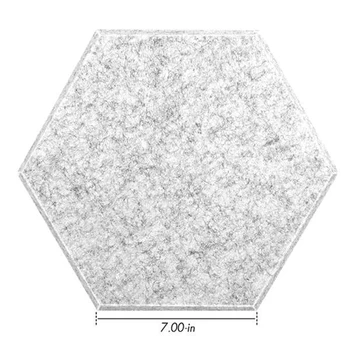 20 Buc Panou Acustic de Izolare de Sunet Bord,Hexagon Izolare fonica Pad,pentru Izolare fonica & Tratament Acustic,Gri