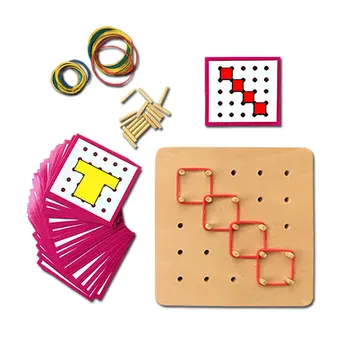 Montessori Copiii Grafica Jucărie de Cauciuc Lega Plăci de Unghii cu Carduri de Învățare de Învățământ Jucării Pentru Copii mici Juguetes Brinquedos MF2764
