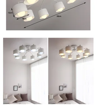 LED Candelabru tavan Pentru Camera de zi E27 Candelabru de Iluminat Cu Abajururi de Mese, Lustre Moderne Bucatarie Lămpi lumini
