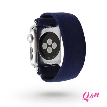 Maro Culoare Solidă Moale Nailon Elastic Tricotate Apple Watch Band 38/40 mm 42/44mm Farmec Trupa Ceas Cadou pentru Femeie
