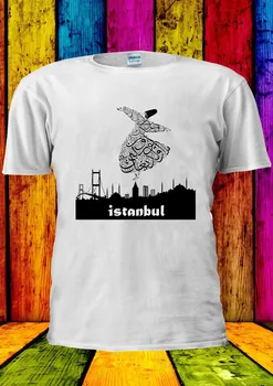 Noua Moda Barbati Maneca Scurta Rumi Semazen Orașul Istanbul Moscheea T-shirt Top Barbati Femei Unisex T-Shirt