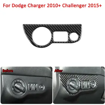 Fibra De Carbon Faruri Comutator De Acoperire Autocolant Tapiterie Pentru Autocolante Auto Dodge Charger/Challenger+ Auto-Styling Accesorii Auto