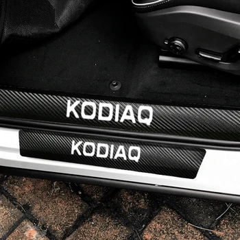 4BUC/Set Auto Pedala de bun venit Protector Pentru Skoda Kodiaq PU piele Masina Protector Pragului de Ușă Autocolante Accesorii