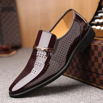NPEZKGC Vara Barbati Pantofi Casual Brand de Lux 2019 Piele barbati pantofi oxford Pantofi de Nunta Formale Office Shoes