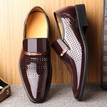 NPEZKGC Vara Barbati Pantofi Casual Brand de Lux 2019 Piele barbati pantofi oxford Pantofi de Nunta Formale Office Shoes