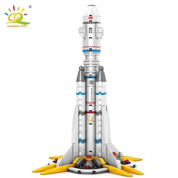 HUIQIBAO JUCĂRII 332pcs Rătăcind pe pământ Rachete Blocuri de Constructii Pentru Copii City Spațiu Aerospațială Transfer Astronaut Cărămizi
