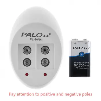 PALO 2 Canale Independente Rapid Incarcator Inteligent cu LED Indicator + 2 buc 9V 6F22 300mha Acumulatorilor NiMH