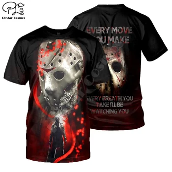 PLstar Cosmos Halloween Filmul lui Michael Myers Groază, Teroare 3DPrint Amuzant tricouri Barbati/Femei Casual de Vara cu Maneci Scurte T-shirt a-3